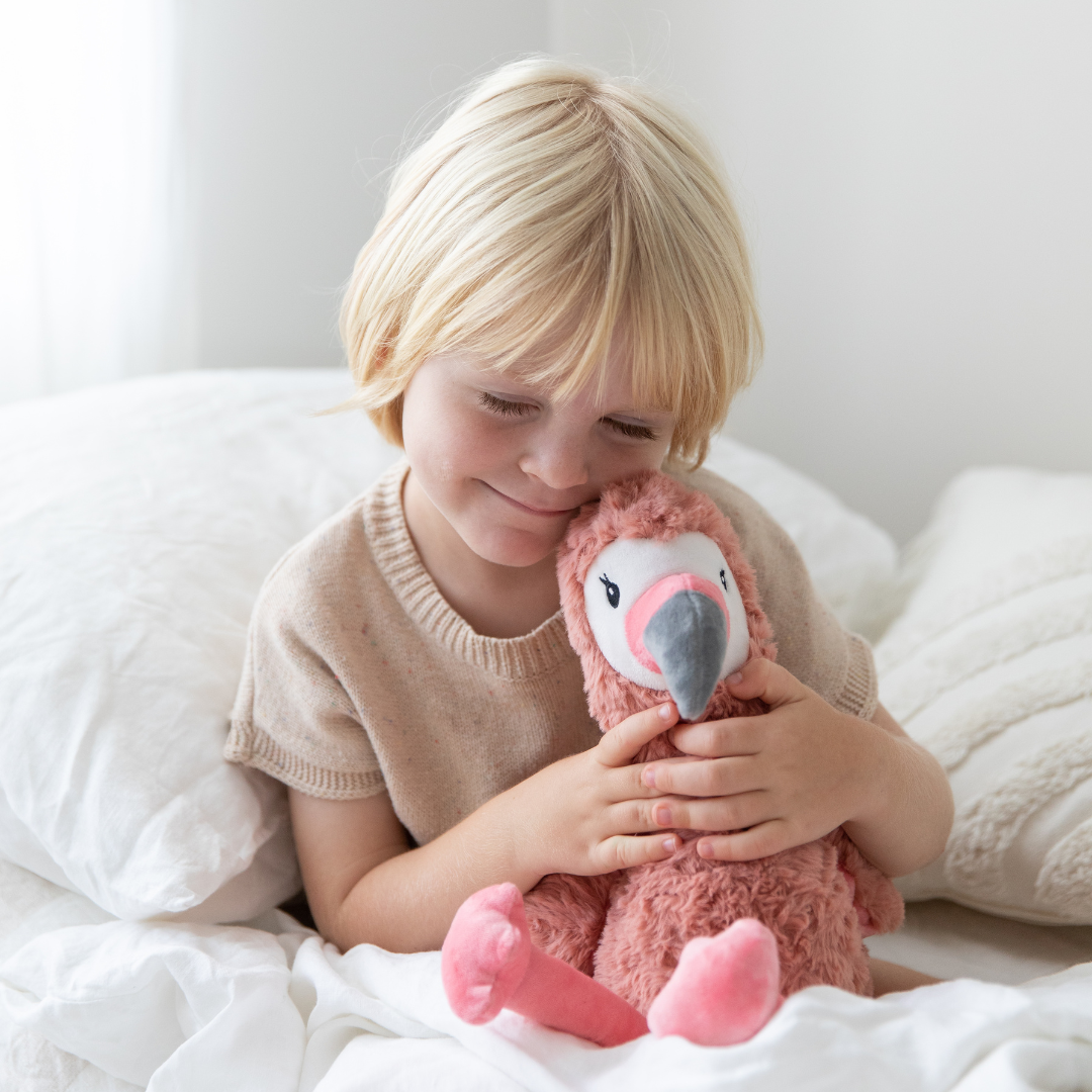 stuffed flamingo toy