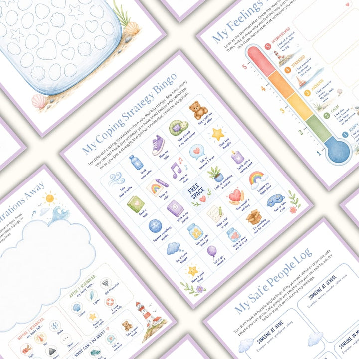 Calm & Coping Kit for Kids – Printable Emotional Regulation & Calm-Down Activities (Ages 4–10)