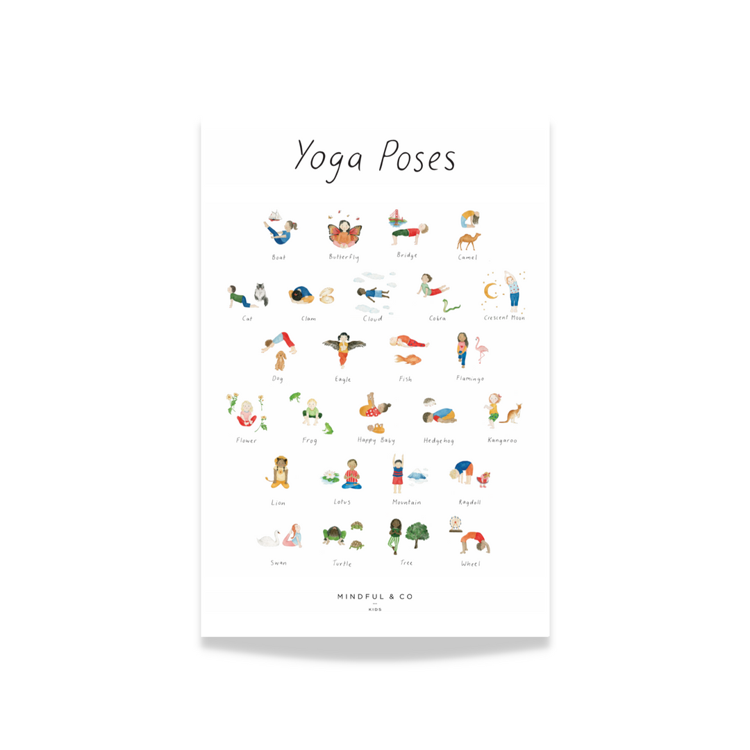 yoga pose posters