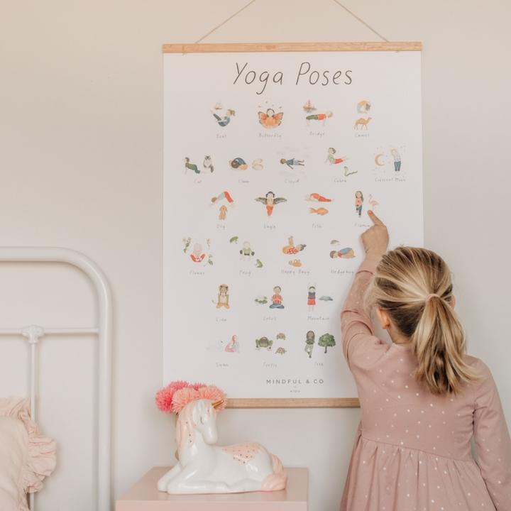 yoga posters hanger