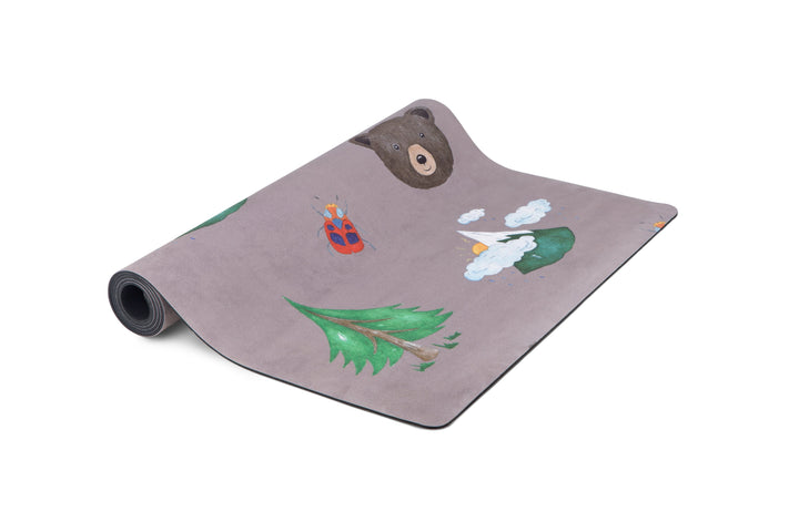 grey yoga mat