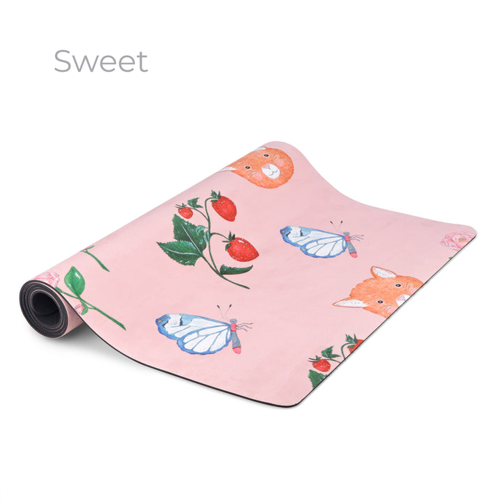 printed pink yoga mat