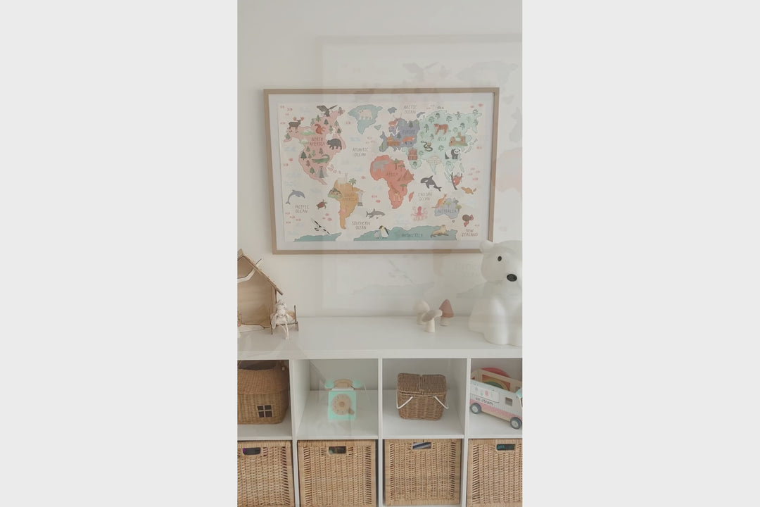 world map print frames