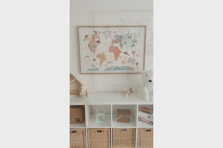 world map print frames